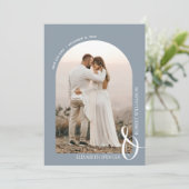 Photo Dusty Blue QR Code 結婚's セーブザデート (スタンド正面)