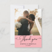 Photo Dusty Pink 結婚's サンキューカード (正面)