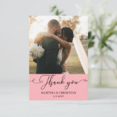 Photo Dusty Pink 結婚's サンキューカード (スタンド正面)
