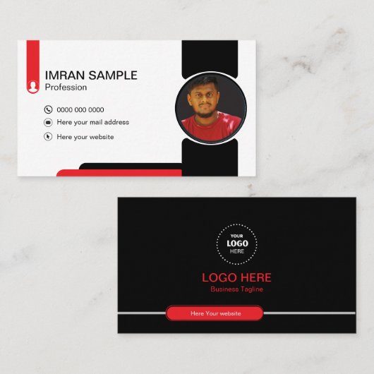 photo edating Business Card 名刺 (正面/裏面)