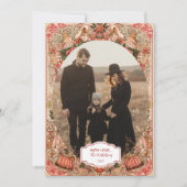 Photo Elegant Botanical Ornament Christmas シーズンカード (正面)