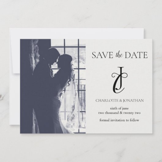 Photo Elegant Classic Wedding Save The Date セーブザデート (正面)