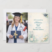 Photo Elegant Dentist White Coat Graduation 案内状 (正面)