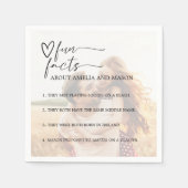 Photo Elegant Fun Facts Wedding スタンダードカクテルナプキン (正面)