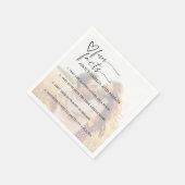 Photo Elegant Fun Facts Wedding スタンダードカクテルナプキン (角)