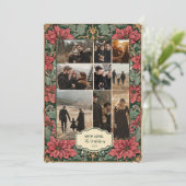 Photo Elegant Poinsettia Christmas シーズンカード (スタンド正面)