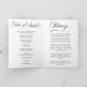 Photo Elegant Script Memorial Remembrance Program  カード (内部)