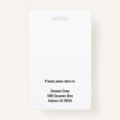 Photo Employee Company Logo Security Greenティール（緑がか バッジ (裏面)