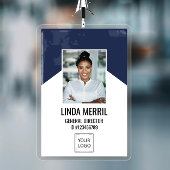 Photo Employee Company Logo Security NAVY バッジ