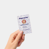 Photo Employee Logo or QR CODE glitter バッジ (手持ち)