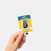 Photo Employee Logo or QR CODE Security バッジ (手持ち)