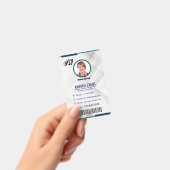 Photo Employee Logo or QR CODE white Badge バッジ (手持ち)