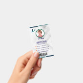 Photo Employee Logo or QR CODE white Badge バッジ (手持ち)