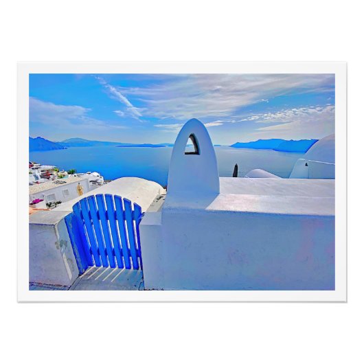 Photo Enlargement Greece santorini  フォトプリント (正面)