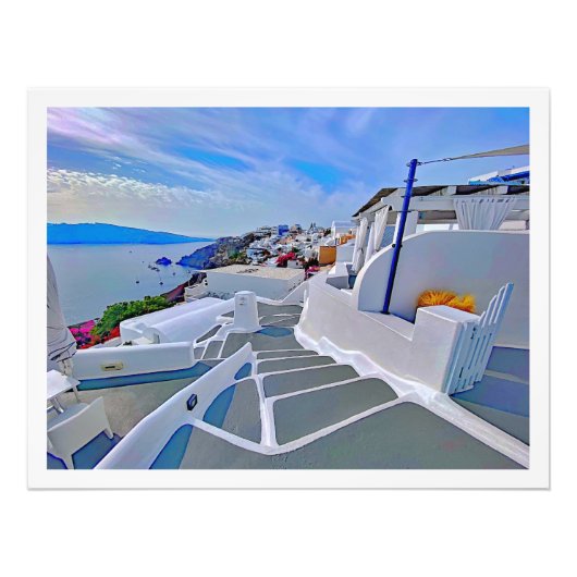Photo Enlargement Greece santorini  フォトプリント (正面)
