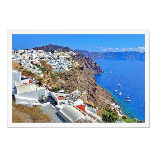 Photo Enlargement Greece santorini  フォトプリント (正面)