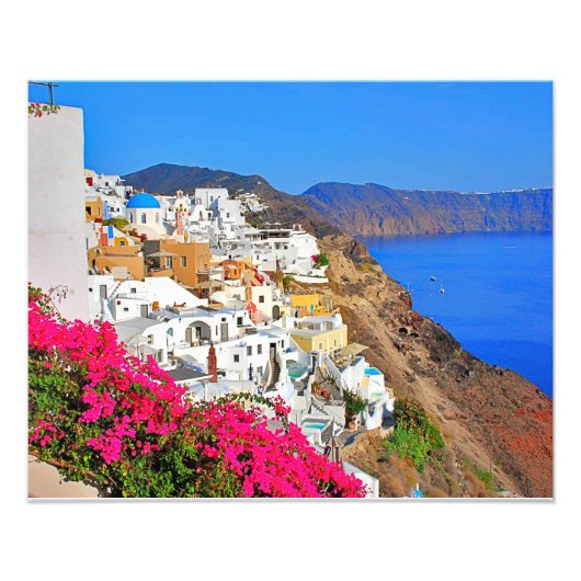 Photo Enlargement Greece santorini  フォトプリント (正面)
