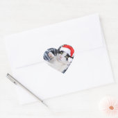 Photo Ephemeral Night Christmas and blessings ハートシール (封筒)