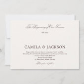 Photo Espresso Brown Wedding  招待状 (正面)