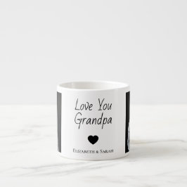 Photo Espresso Mug - Love You Grandpa with ハート エスプレッソカップ
