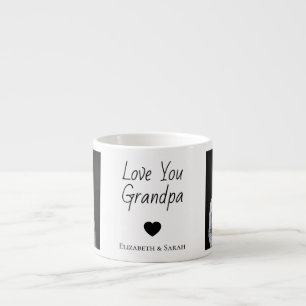 Photo Espresso Mug - Love You Grandpa with ハート エスプレッソカップ
