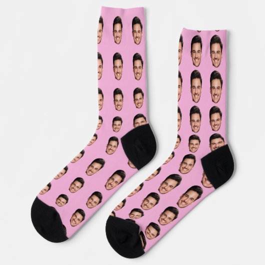 Photo Face Socks, Unique Personalized ソックス (左)