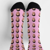 Photo Face Socks, Unique Personalized ソックス (上部)