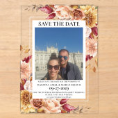 Photo Fall Floral Save the date アクリル招待状 (正面)
