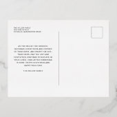 Photo Family Gold Christmas Tree & Happy New Year 箔シーズンポストカード (裏面)