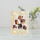 Photo Family Gold Christmas Tree & Happy New Year 箔シーズンポストカード (立ち正面)