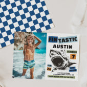 Photo Fin-Tastic Shark Birthday Invitation 招待状