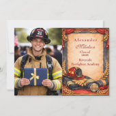 Photo Firefighter Academy Graduation 案内状 (正面)