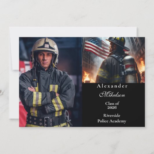 Photo Firefighter Graduation Ceremony 案内状 (正面)