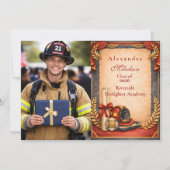 Photo Firefighter Graduation Party 案内状 (正面)