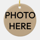 Photo First Christmas As Mr & Mrs Newlyweds Round セラミックオーナメント (裏面)