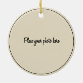 Photo First Christmas As Mr & Mrs Newlyweds Round セラミックオーナメント (裏面)