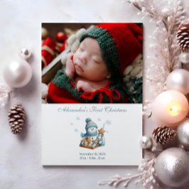 Photo First Christmas Birth Announcement  シーズンカード
