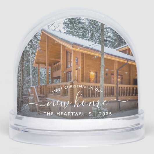 Photo First Christmas New Home White Script 2025 (正面)