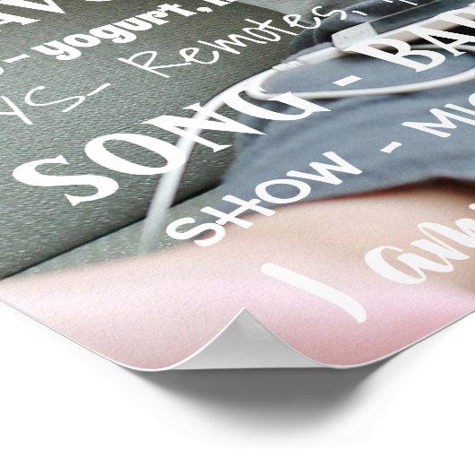 Photo First Second third Birthday board ポスター (角)