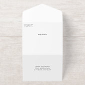 Photo Flap Black Wedding Foil オールインワン招待状 (外側)