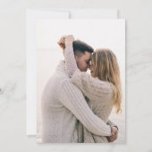 Photo Floral Ivory Rose Gold Save the Date 招待状 (裏面)