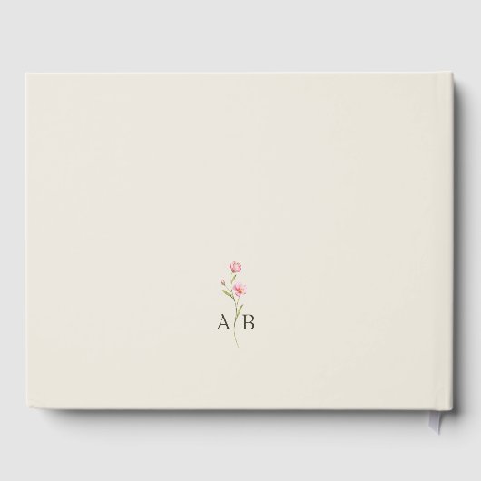Photo Floral Ivory Wedding ゲストブック (裏面)