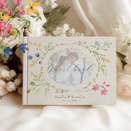 Photo Floral Ivory Wedding ゲストブック