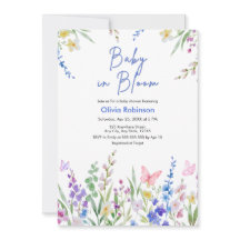 Photo Floral Spring Baby in Bloom Baby Shower 