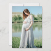 Photo Floral Spring Baby in Bloom Baby Shower  招待状 (裏面)