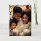 Photo Folded Foil Holiday Card 箔シーズンカード (正面)