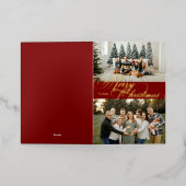 Photo Folded Foil Holiday Card 箔シーズンカード (外側レイダウン)