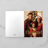 Photo Folded Foil Holiday Card 箔シーズンカード (外側レイダウン)