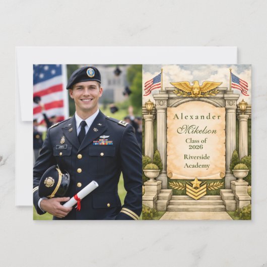 Photo Formal Military Graduation Celebration 案内状 (正面)