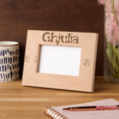 Photo Frame Ghjulia trendy first name レーザー彫刻フレーム (左)